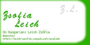 zsofia leich business card